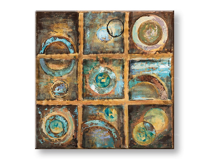 Levně Malovaný nástěnný obraz ABSTRAKT 1 díl CFAAB004 - 70x70 cm