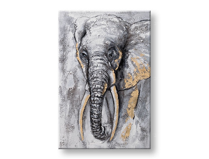 E-shop Maľovaný obraz na stenu SLON 40x60 cm