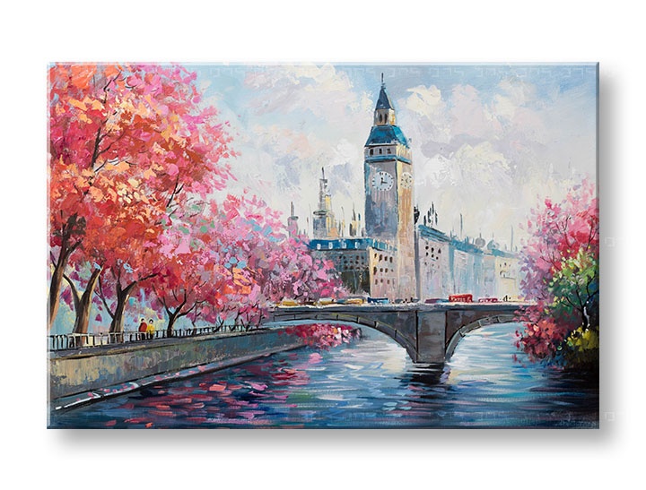 Levně Malovaný nástěnný obraz CITY 1 díl CFACT011 - 90x60 cm