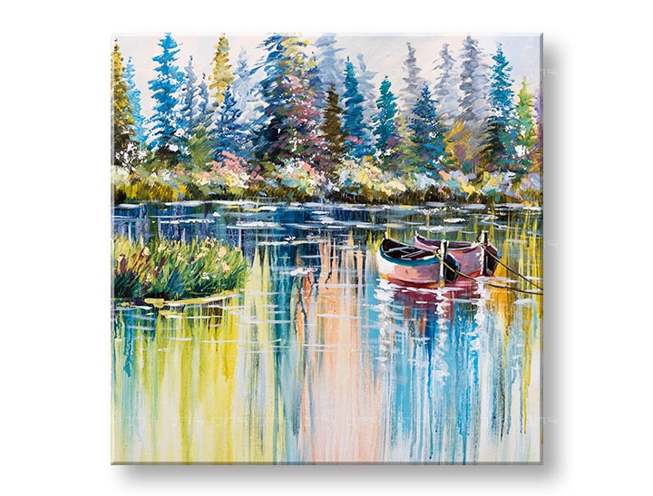 E-shop Maľovaný obraz na stenu KRAJINA 60x60 cm