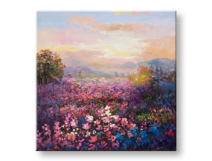 E-shop Maľovaný obraz na stenu KRAJINA 70x70 cm