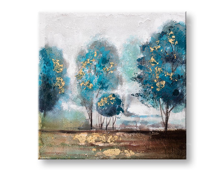 Levně Malovaný nástěnný obraz STROMY 1 díl CFATR014 - 60x60 cm