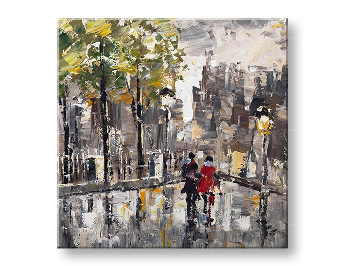 E-shop Maľovaný obraz na stenu PRECHÁDZKA 70x70 cm