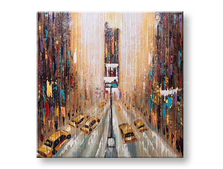 Levně Malovaný nástěnný obraz CITY 1 díl 70x70 cm CFAZH2979E1