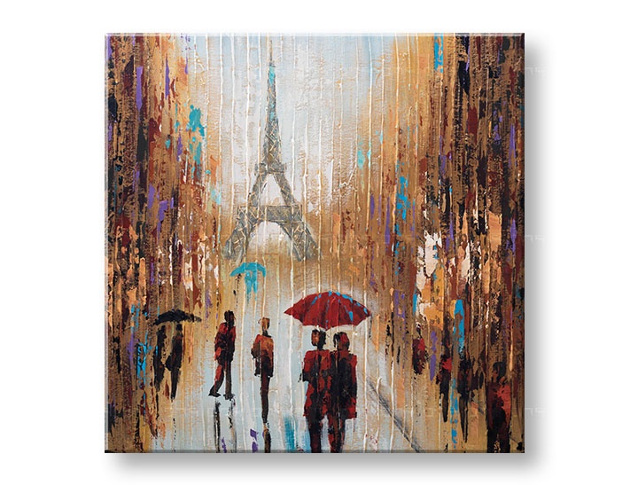 Levně Malovaný nástěnný obraz PAŘÍŽ 1 díl 70x70 cm CFAZH2980E1