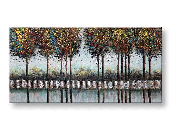 Levně Malovaný nástěnný obraz STROMY 1 díl 100x50 cm CFAZH3739AE1