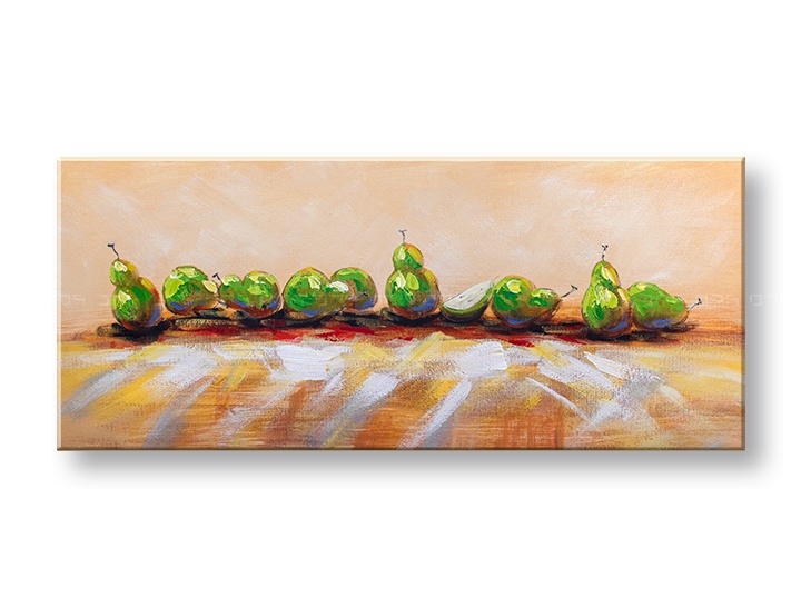 E-shop Maľovaný obraz na stenu HRUŠKY 120x50 cm