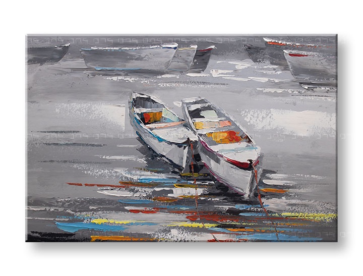 Levně Malovaný nástěnný obraz LODĚ 1 díl 90x60 cm CFAZH5057E1