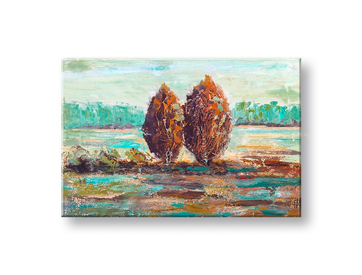 Levně Malovaný nástěnný obraz KRAJINA 1 díl CFAZH5068E1 - 90x60 cm