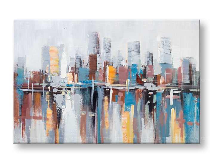 Levně Malovaný nástěnný obraz CITY 1 díl 90x60 cm CFAZH5135E1