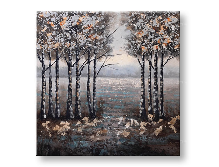 Levně Malovaný nástěnný obraz STROMY 1 díl 70x70 cm CFAZH5186E1