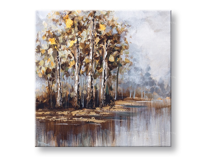 Levně Malovaný nástěnný obraz STROMY 1 díl CFAZH5236E1 - 60x60 cm