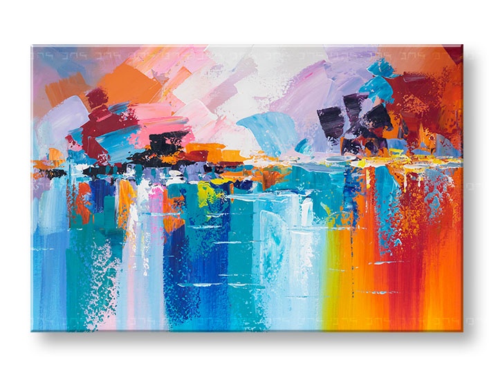 Levně Malovaná nástěnná malba ABSTRAKT 1 díl 90x60 cm CFAZH5613E1