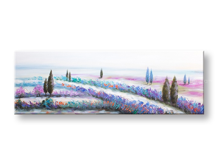 E-shop Maľovaný obraz na stenu LÚKA 120x40 cm