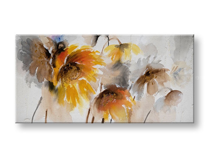 Levně Malovaný nástěnný obraz KVĚTINY 1 díl 100x50 cm CFAZH5996E1