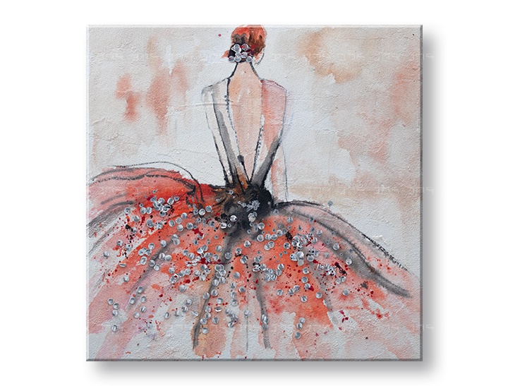 E-shop Maľovaný obraz na stenu ŽENA 60x60 cm
