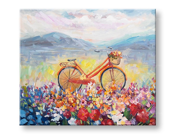 E-shop Maľovaný obraz na stenu LETO NA LÚKE 70x60 cm