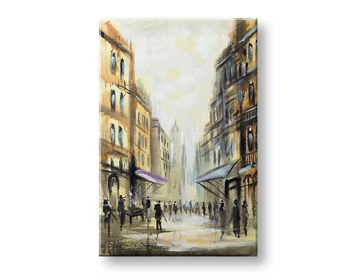 E-shop Maľovaný obraz na stenu MESTO 60x90 cm