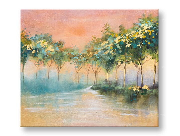 Levně Malovaný nástěnný obraz STROMY 1 díl 70x60 cm CFAZH6378E1