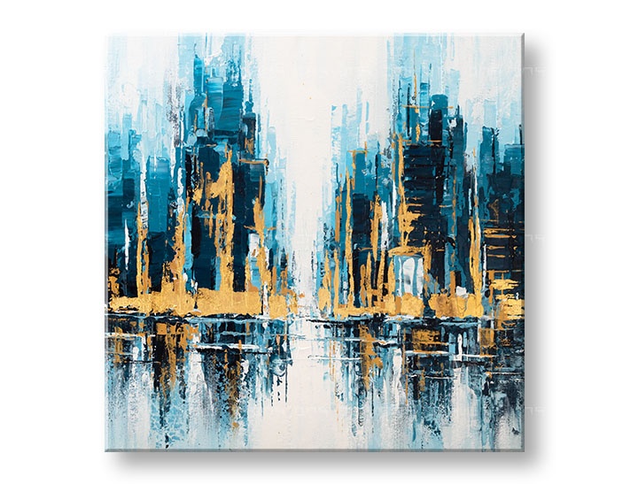 E-shop Maľovaný obraz na stenu MESTO 70x70 cm