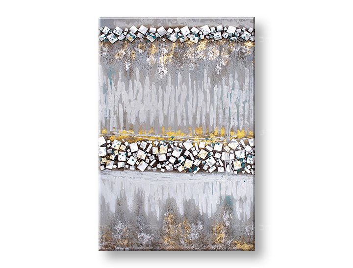 Levně Malovaný nástěnný obraz ABSTRAKT 1 díl 60x90 cm CWF1014W-3E1