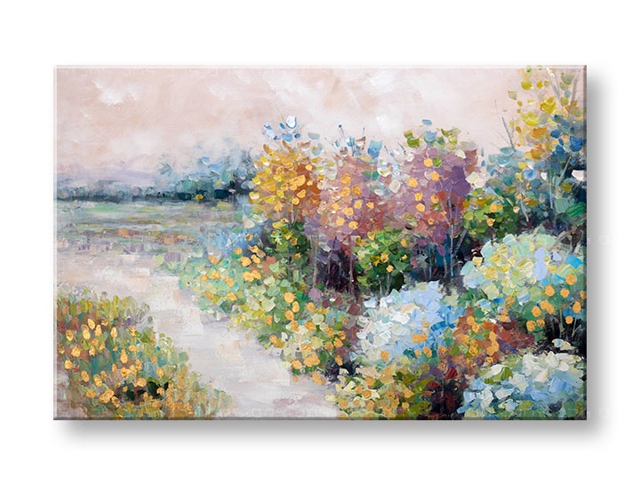 E-shop Maľovaný obraz na stenu LÚKA 90x60 cm