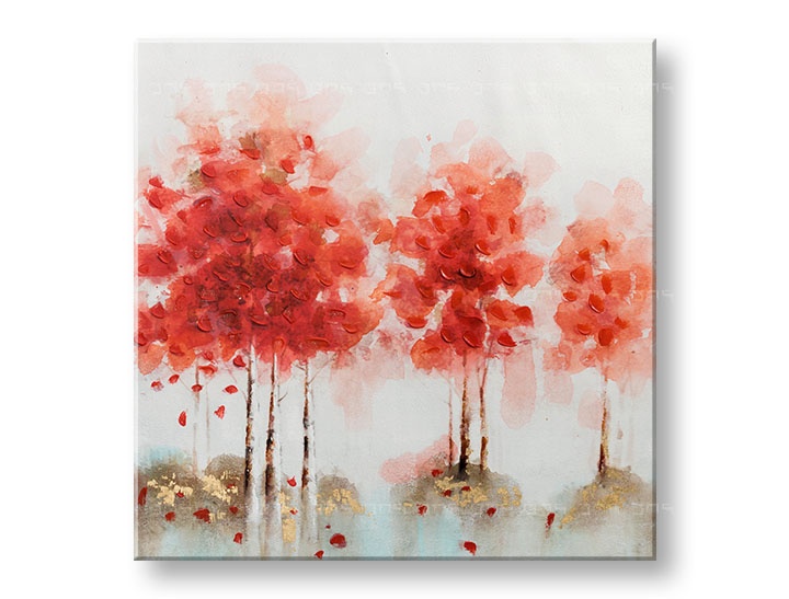 Levně Malovaný nástěnný obraz ABSTRAKT 1 díl CWF11078WE1 - 70x70 cm