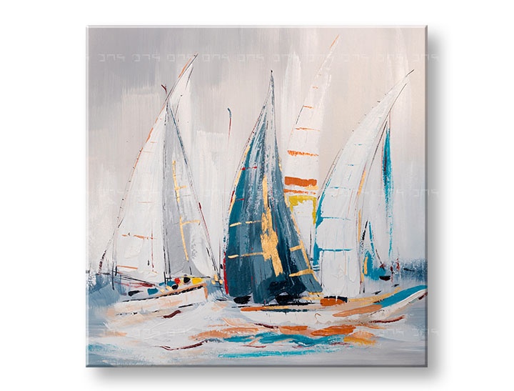 Levně Malovaný nástěnný obraz ABSTRAKT 1 díl CWF11267WE1 - 80x80 cm