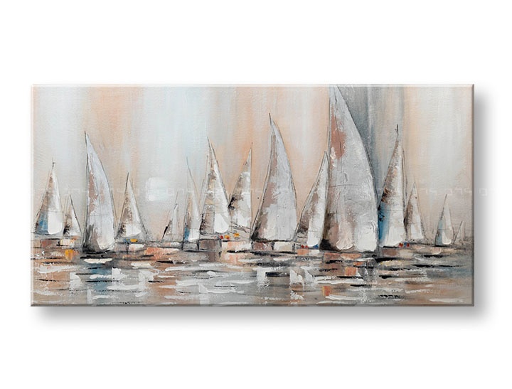 E-shop Maľovaný obraz na stenu PLACHETNICE 140x70 cm
