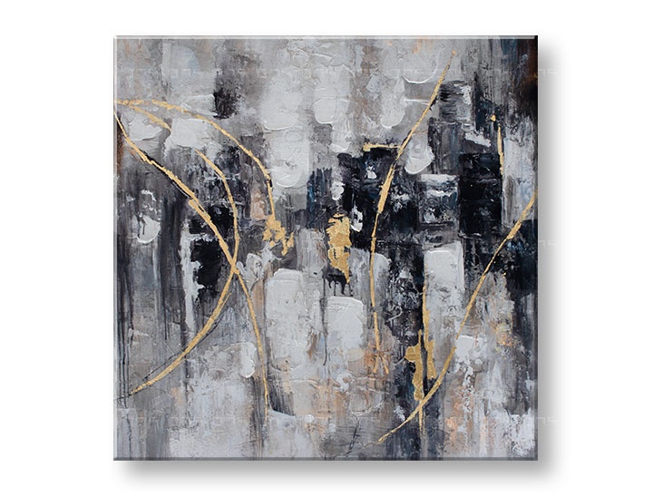 E-shop Maľovaný obraz na stenu ABSTRAKT 80x80 cm
