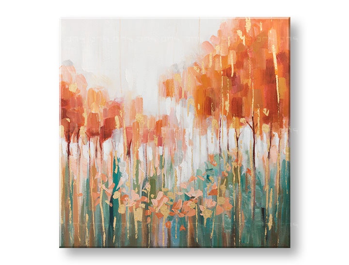 Levně Malovaný nástěnný obraz ABSTRAKT 1 díl CWF11396WE1 - 70x70 cm