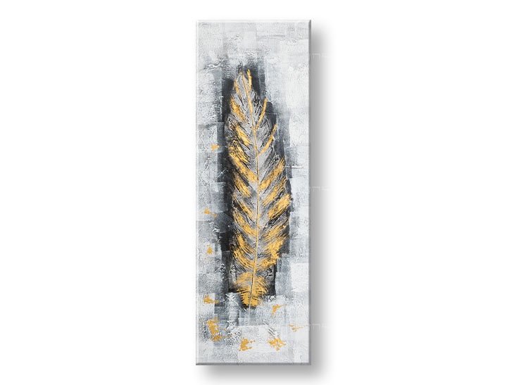 E-shop Maľovaný obraz na stenu LIST 40x120 cm
