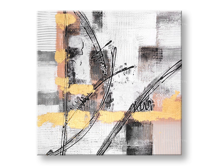 Levně Malovaný nástěnný obraz ABSTRAKT 1 díl CWF1144L1E1 - 60x60 cm