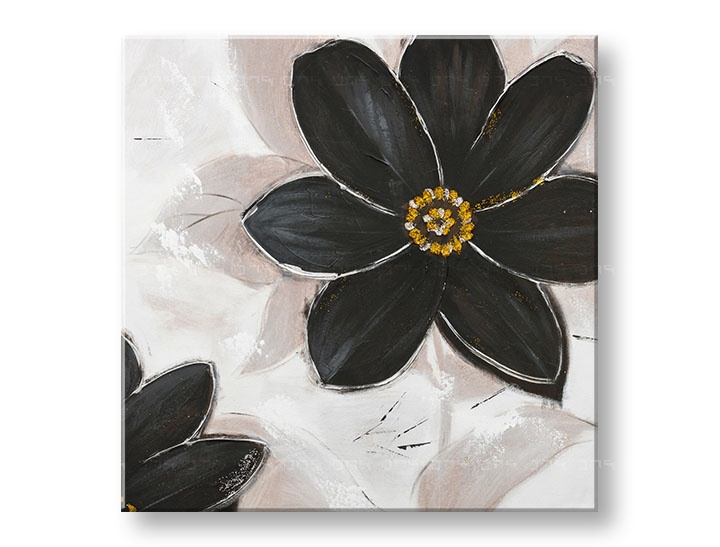 Levně Malovaný nástěnný obraz KVĚTINY 1 díl CWF1184WE1 - 70x70 cm