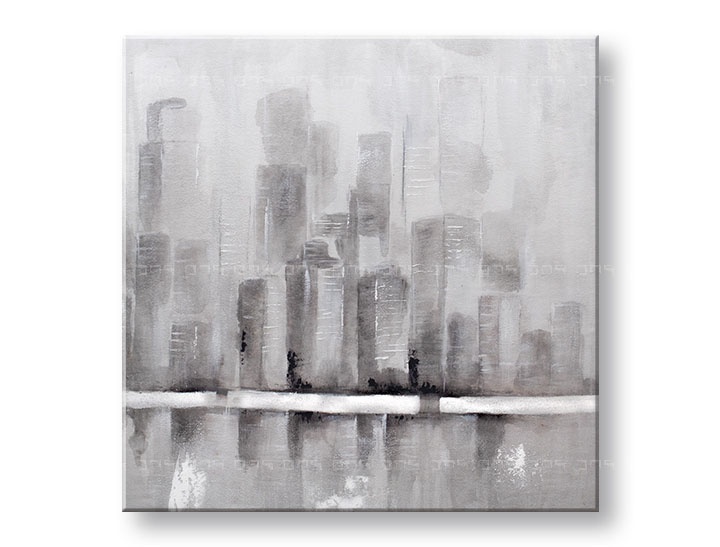 E-shop Maľovaný obraz na stenu MESTO 75x75 cm
