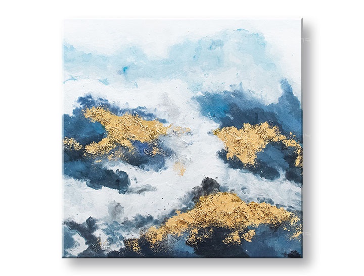 Levně Malovaná nástěnná malba ABSTRAKT 1 díl 70x70 cm CWF1312ME1