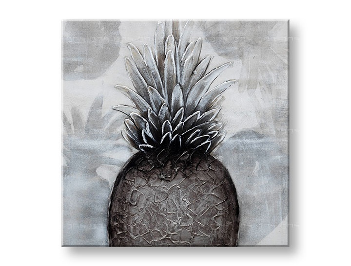 E-shop Maľovaný obraz na stenu ANANÁS 60x60 cm