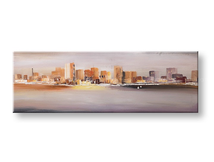 E-shop Maľovaný obraz na stenu MESTO 120x40 cm