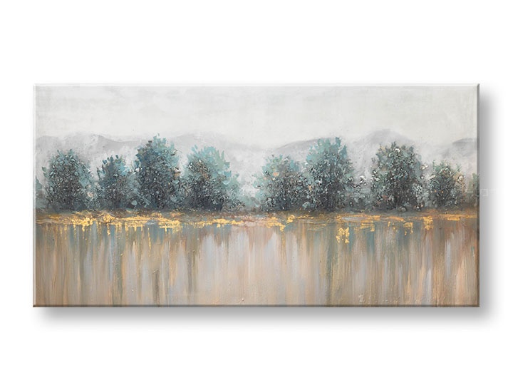 Levně Malovaný nástěnný obraz STROMY 1 díl CWF1586HE1 - 140x70 cm
