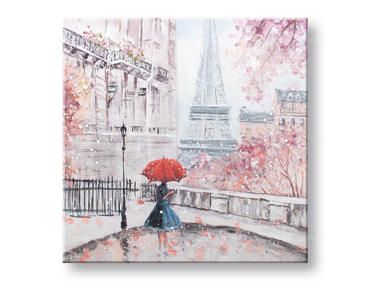 E-shop Maľovaný obraz na stenu PARÍŽ 70x70 cm