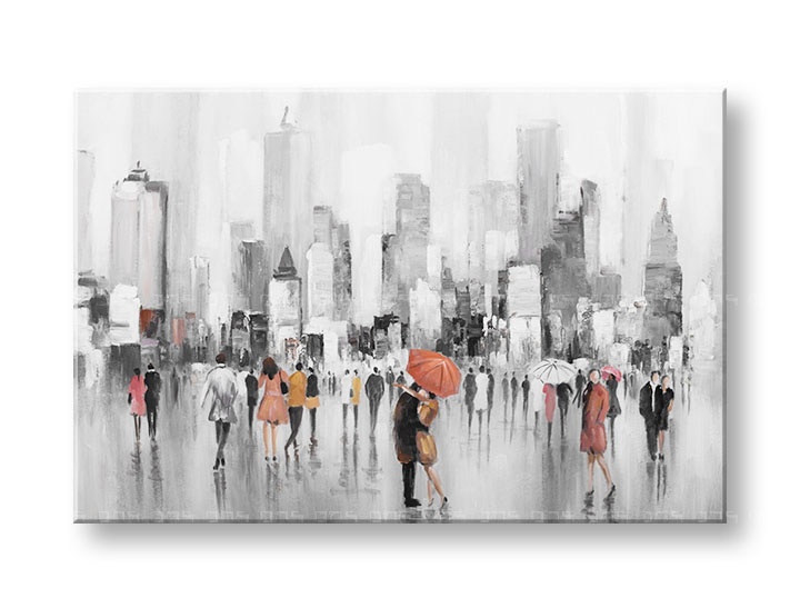 E-shop Maľovaný obraz na stenu ĽUDIA 120x80 cm