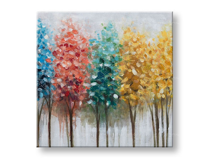 E-shop Maľovaný obraz na stenu STROMY 60x60 cm