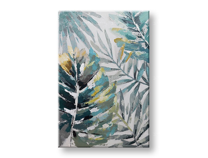 E-shop Maľovaný obraz na stenu LISTY 60x90 cm