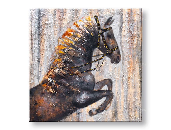 E-shop Maľovaný obraz na stenu KÔŇ 75x75 cm 120x40 cm