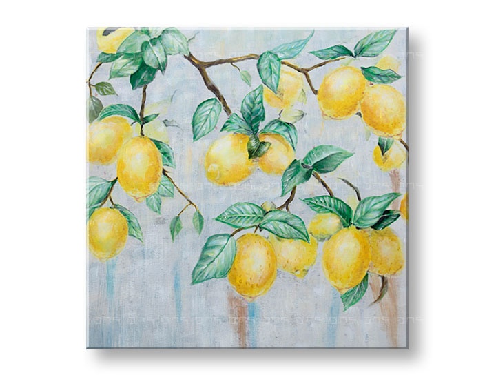 E-shop Maľovaný obraz na stenu CITRÓNY 60x60 cm