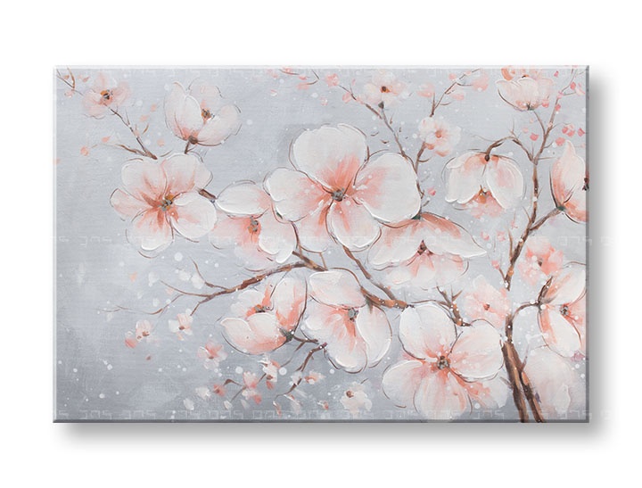 E-shop Maľovaný obraz na stenu KVETY 90x60 cm