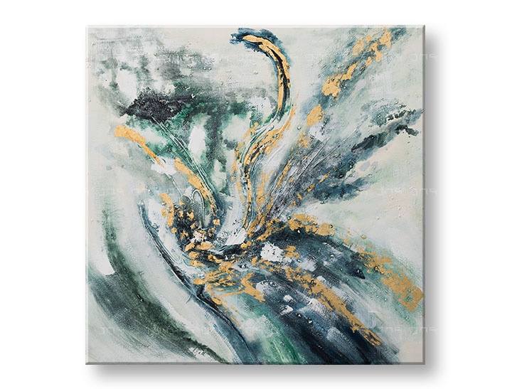 Levně Malovaný nástěnný obraz ABSTRAKT 1 díl CWFAB035 - 100x100 cm