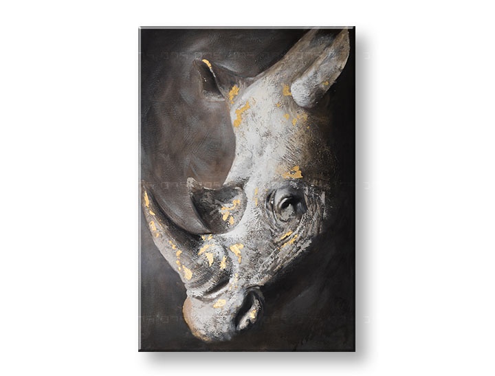 E-shop Maľovaný obraz na stenu NOSOROŽEC 80x120 cm