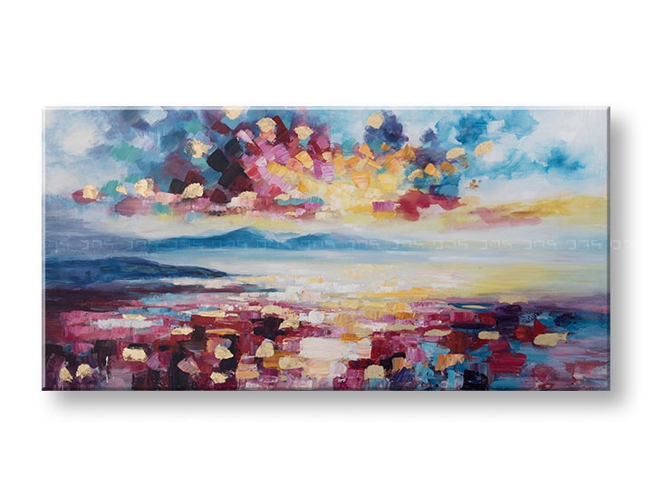E-shop Maľovaný obraz na stenu ABSTRAKT 140x70 cm