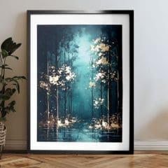 E-shop Plagát na stenu s EXTRA efektom - Mystic Trees